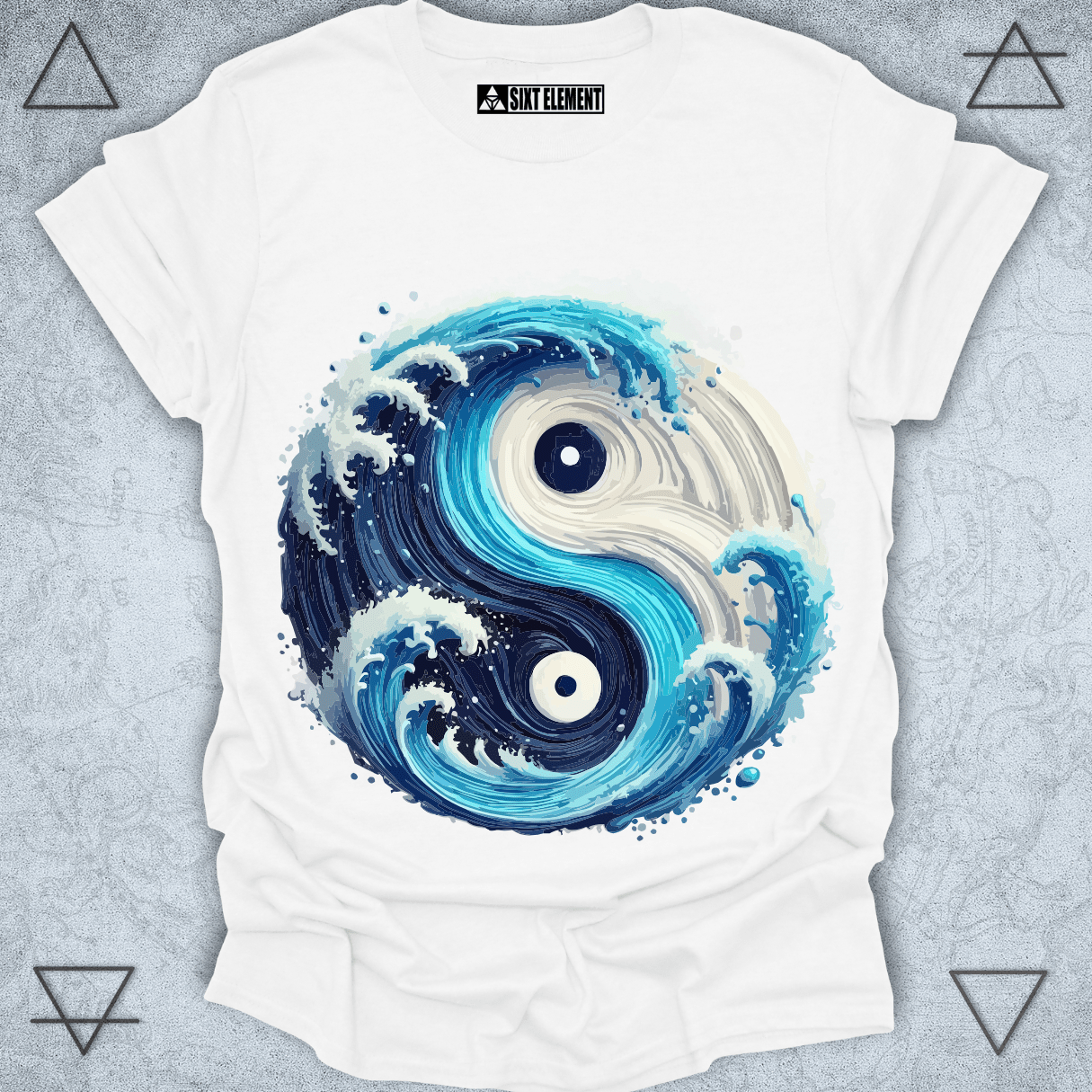 Water Yin-Yang Premium Quality T-Shirt – Flow State & Ocean Balance Design