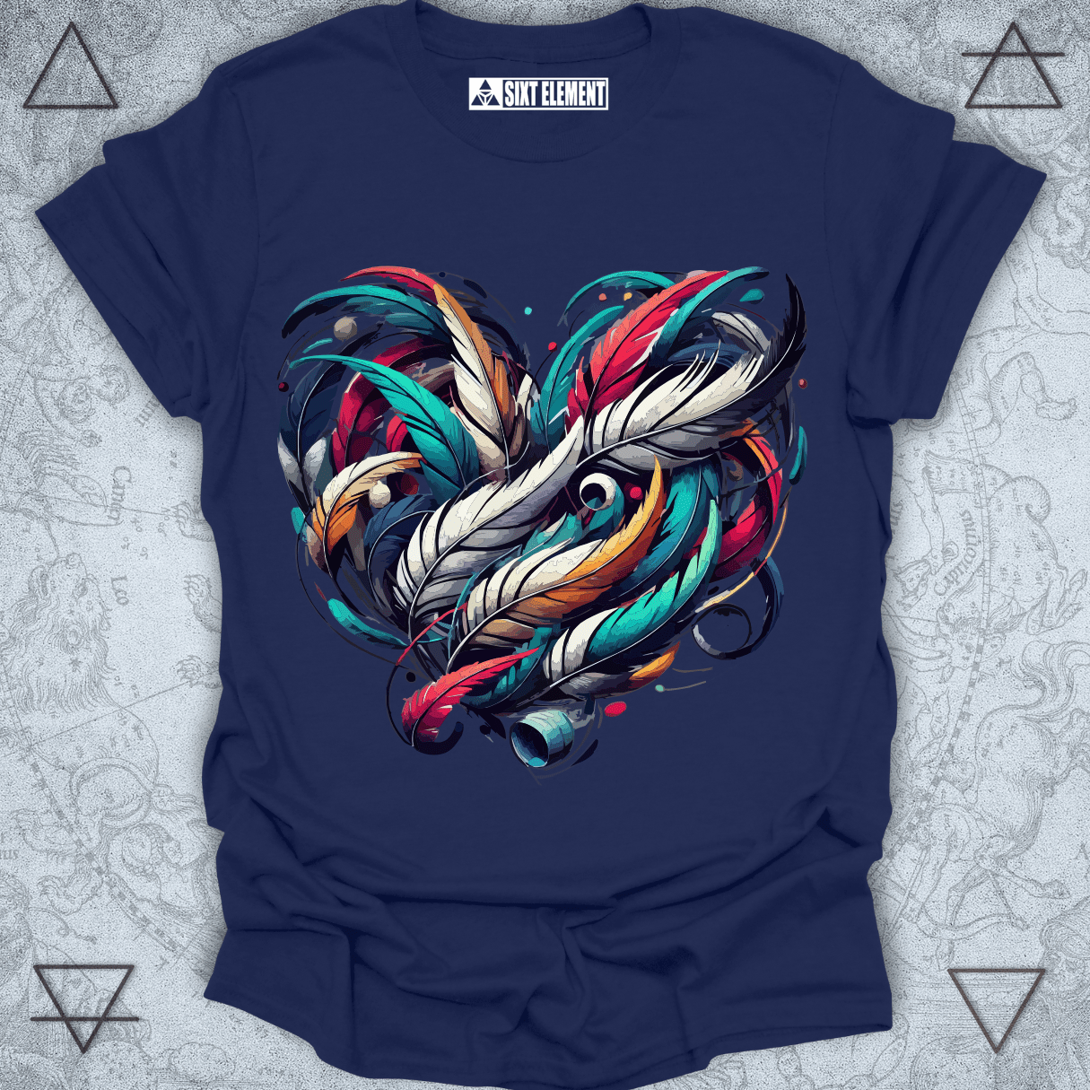 Feathered Heart Premium Quality T-Shirt – Artistic Freedom & Love Design