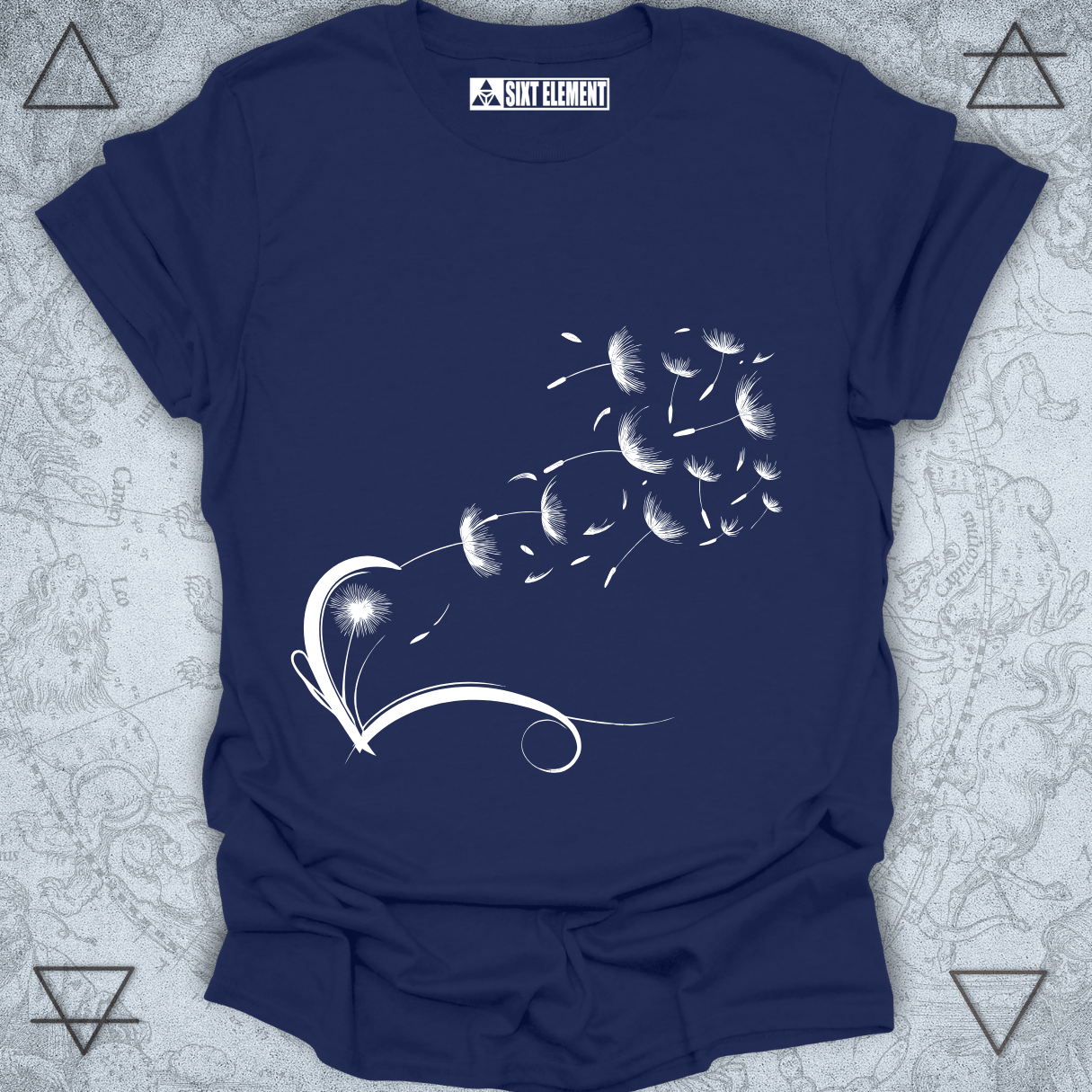 Dandelions in the Wind – Minimalist Nature-Inspired Premium Quality T-Shirt