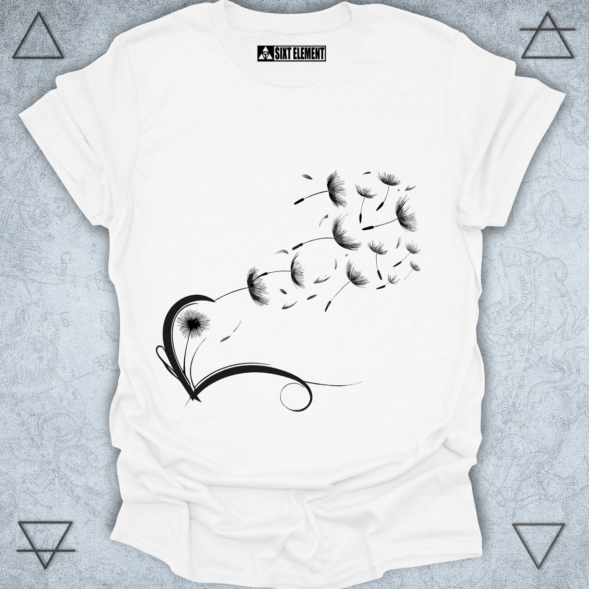 Dandelions in the Wind – Minimalist Nature-Inspired Premium Quality T-Shirt
