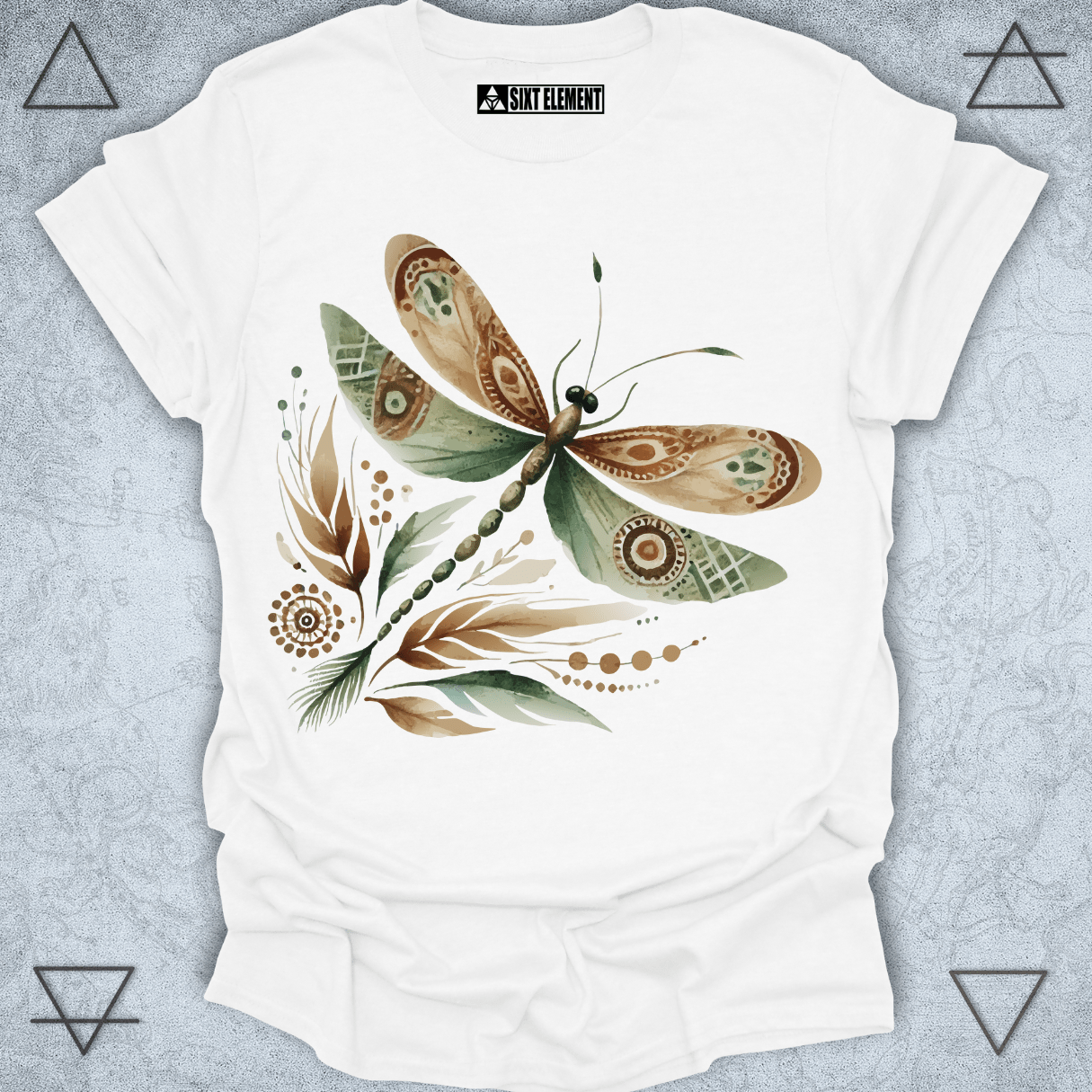 Flight of the Dragonfly – Boho Botanical Insect Art Premium Quality T-Shirt