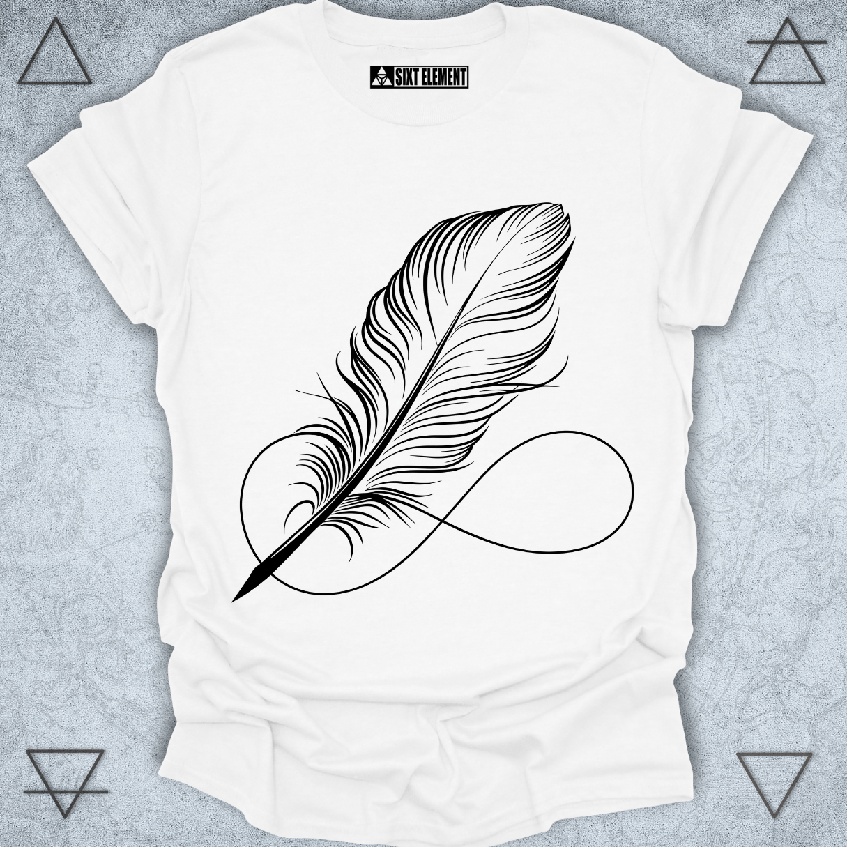 Infinity Feather Flow – Minimalist Symbol of Freedom and Eternity Premium Quality T-Shirt