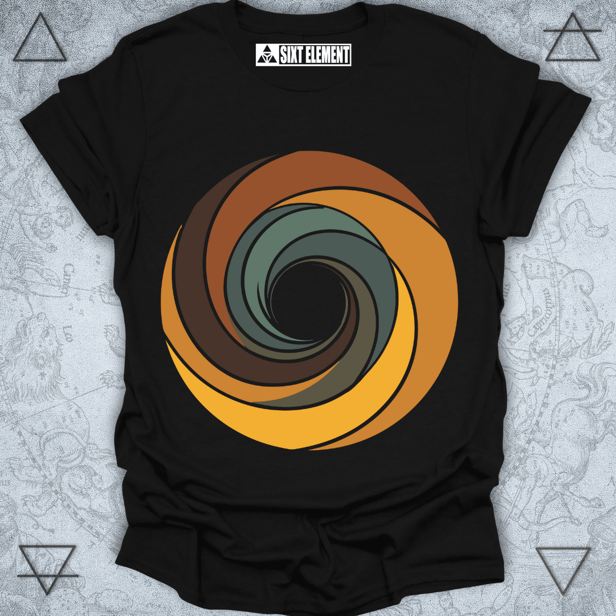 Retro Spiral Vortex – Vintage-Inspired Geometric Premium Quality T-Shirt