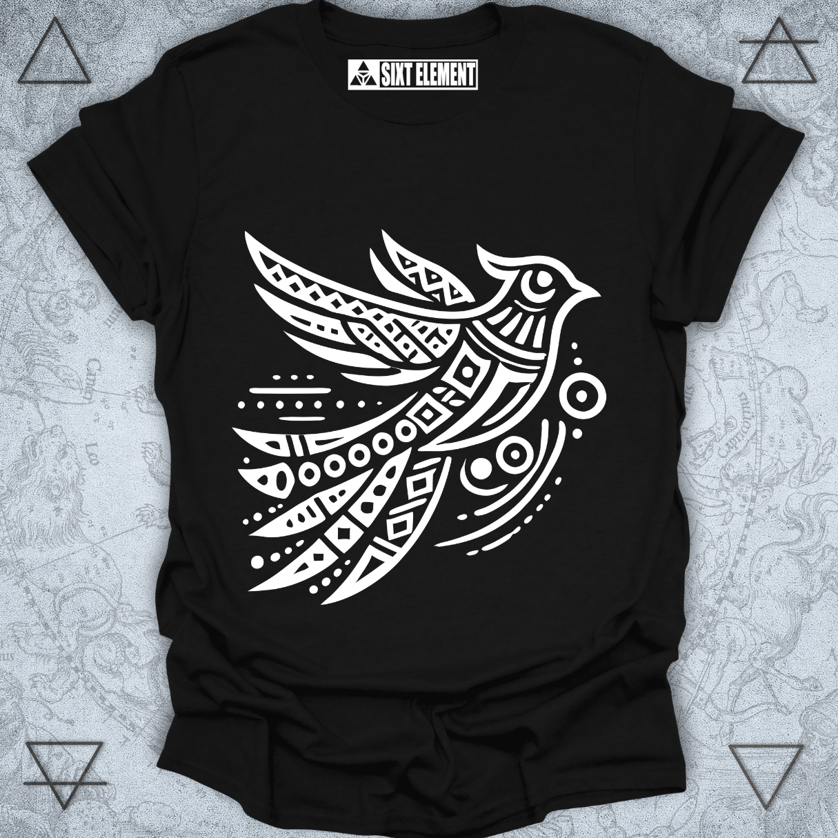 Tribal Dove of Peace – Ethnic Bird Premium Quality T-Shirt