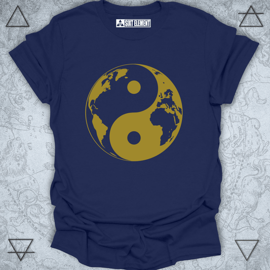 Earth Yin-Yang Premium Quality T-Shirt (Minimal Design)
