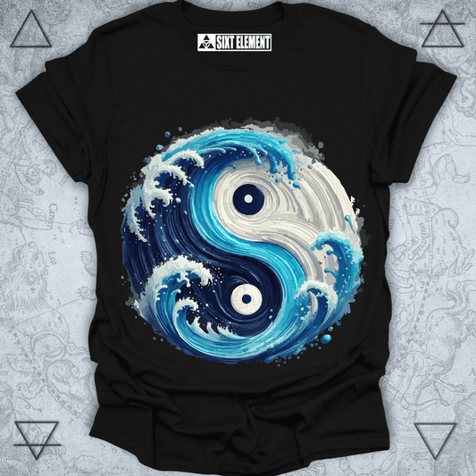 Water Yin-Yang Premium Quality T-Shirt – Flow State & Ocean Balance Design