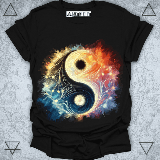 Consciousness Yin-Yang Premium Quality T-Shirt  – Neural Energy & Cosmic Flow Design