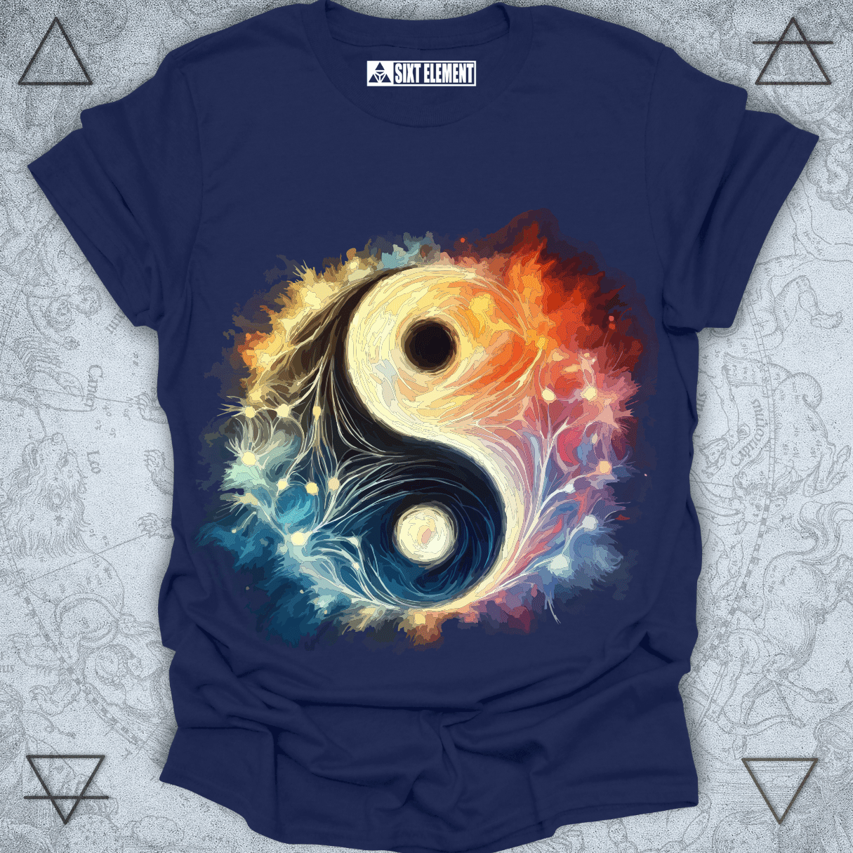 Consciousness Yin-Yang Premium Quality T-Shirt  – Neural Energy & Cosmic Flow Design
