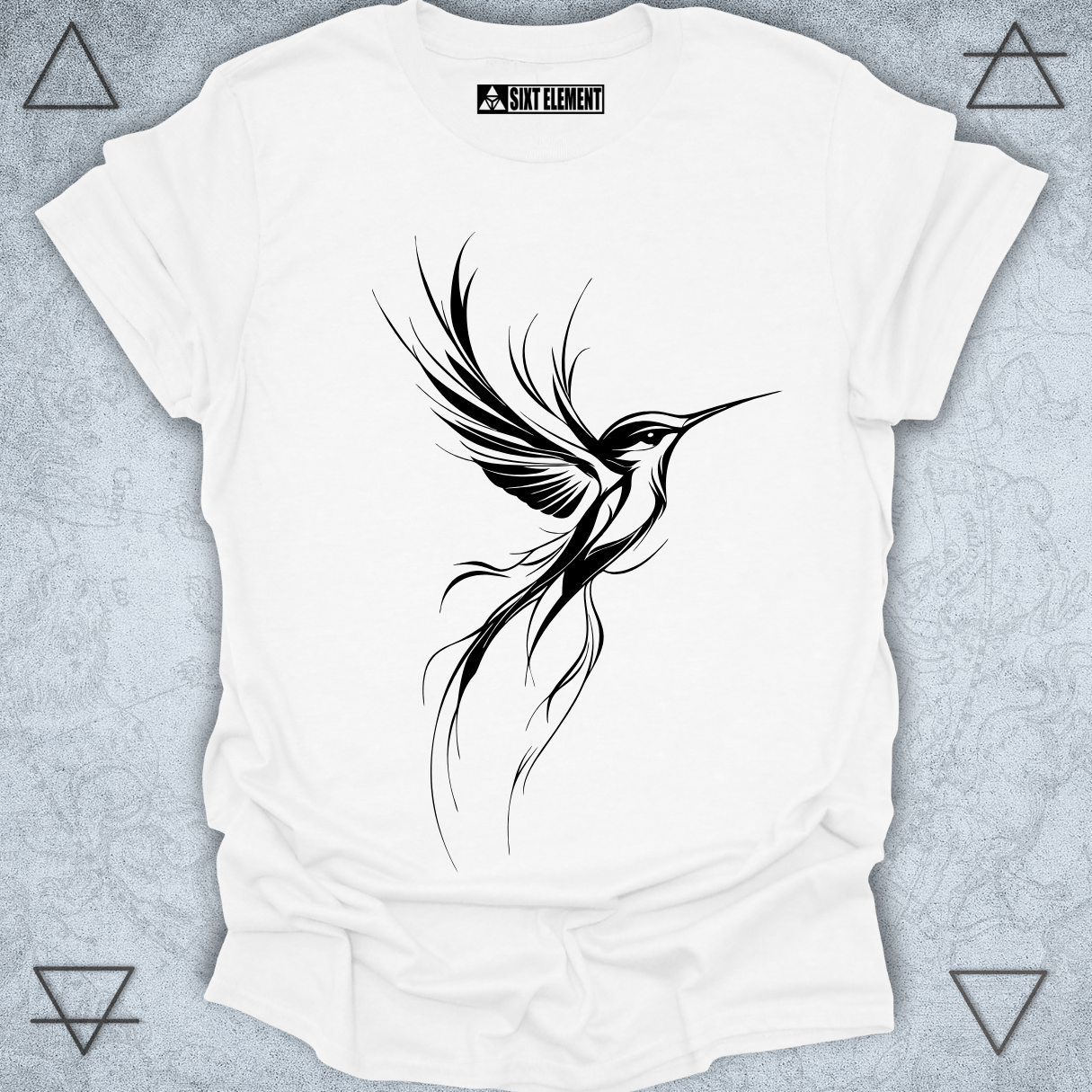 Hummingbird Flow Premium T-Shirt – Minimalist Flight & Freedom Design