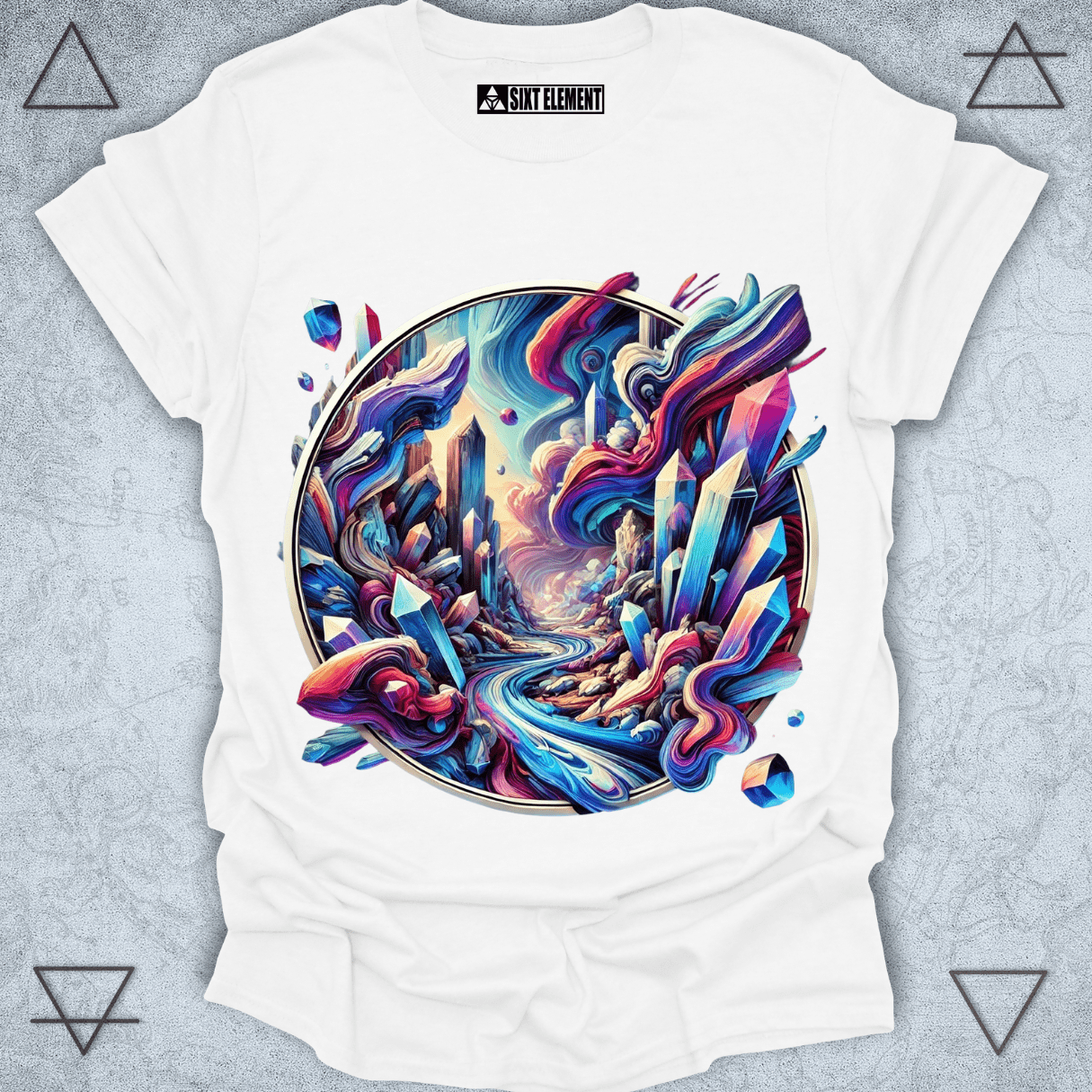 Crystal Earth Premium Quality T-Shirt  – Surreal Landscape of Energy and Wonder
