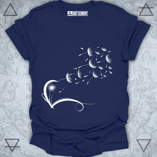 Dandelions in the Wind – Minimalist Nature-Inspired Premium Quality T-Shirt