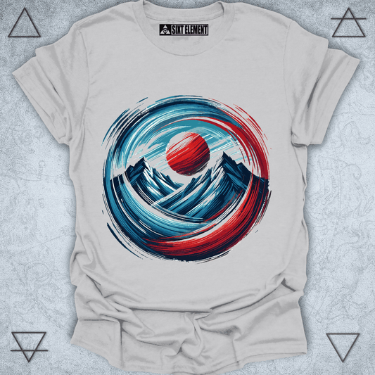 Painted Peaks – Abstract Mountain Energy Premium Quality T-Shirt