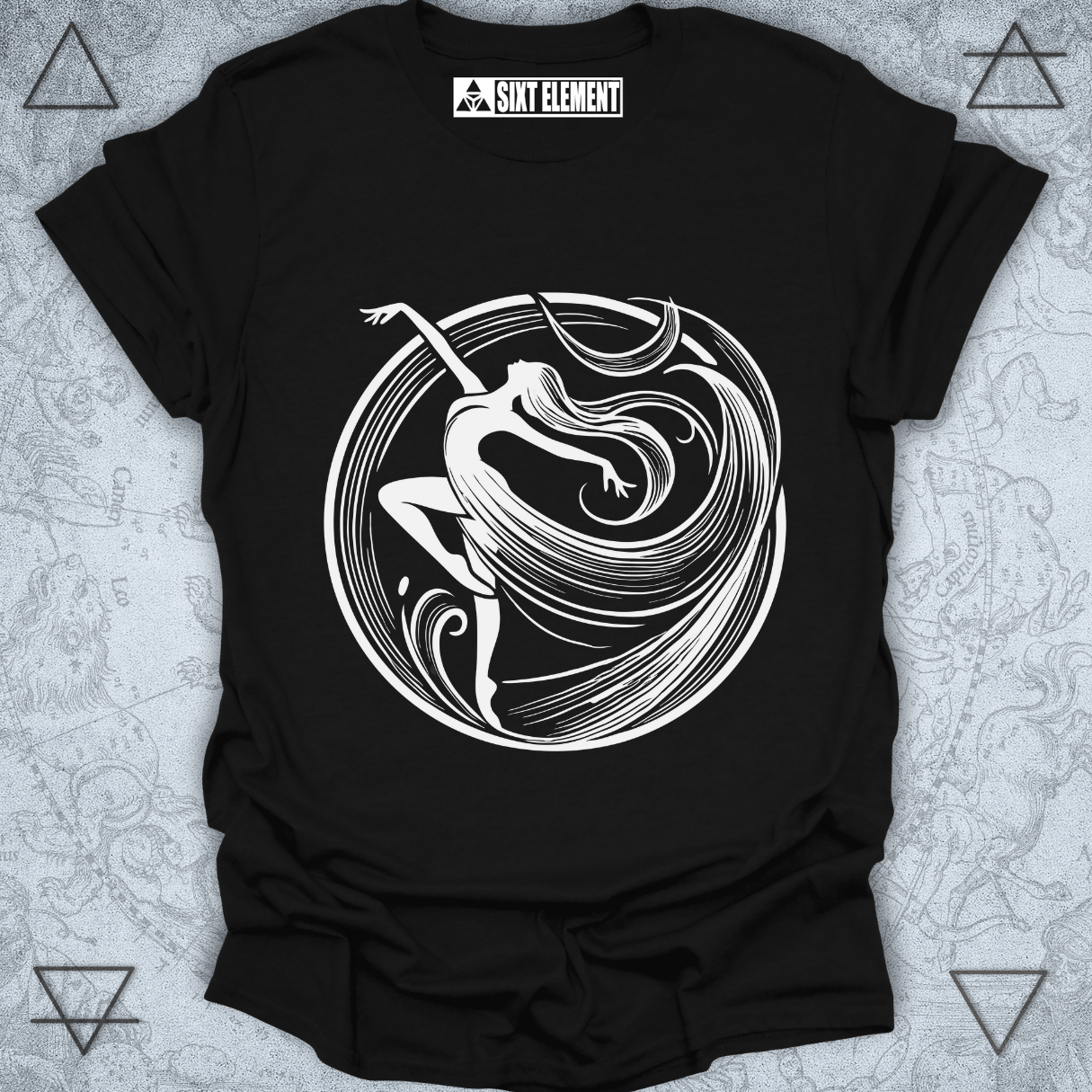 Wind Dance Premium Quality T-Shirt – Flowing Movement Abstract Design