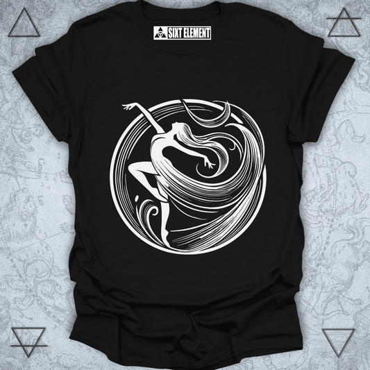 Wind Dance Premium Quality T-Shirt – Flowing Movement Abstract Design