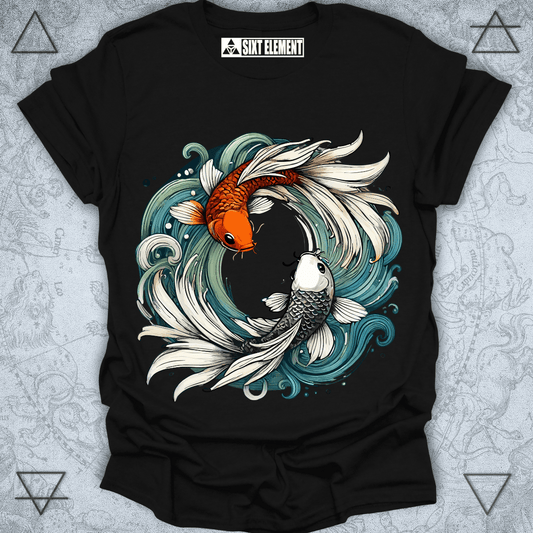 Koi Serenity – Yin Yang Fish Balance Premium Quality T-Shirt