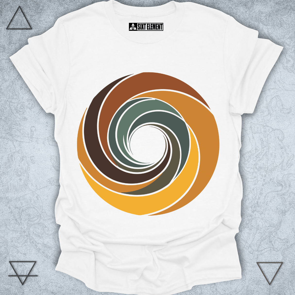 Retro Spiral Vortex – Vintage-Inspired Geometric Premium Quality T-Shirt
