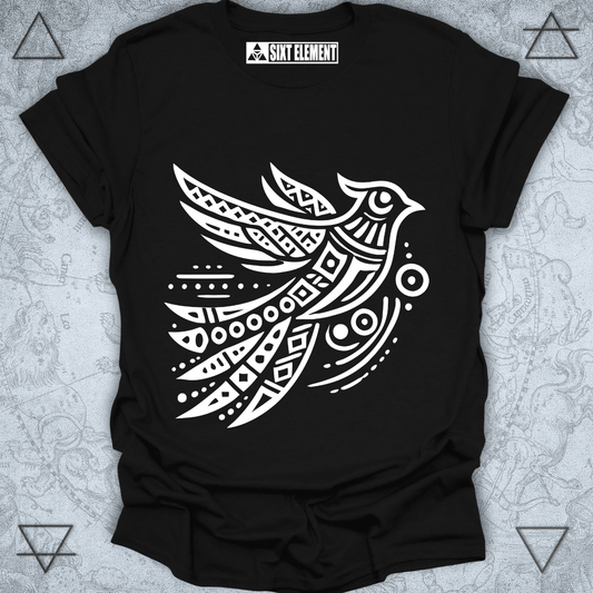 Tribal Dove of Peace – Ethnic Bird Premium Quality T-Shirt