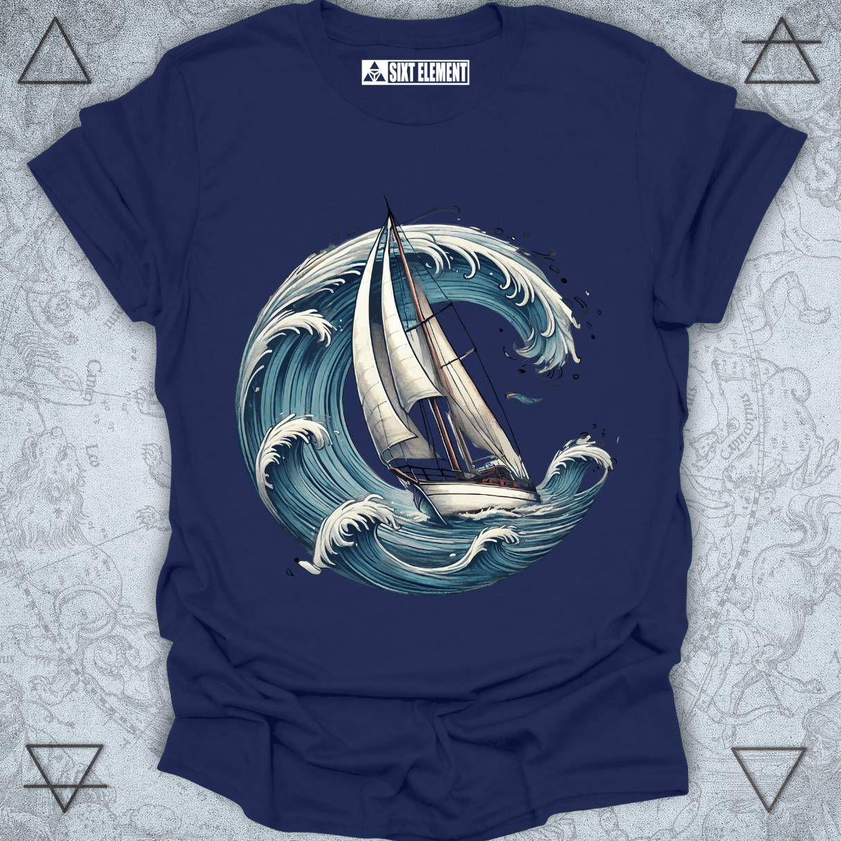 Elemental Voyage – The Power of Wind & Water -Premium Quality T-Shirt