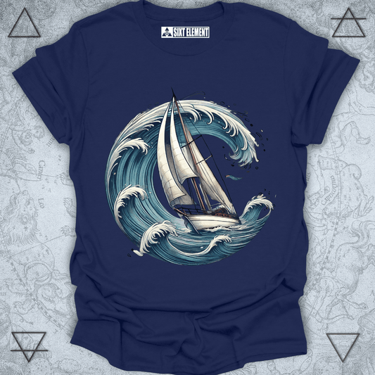 Elemental Voyage – The Power of Wind & Water -Premium Quality T-Shirt