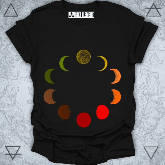 Moon Phases Premium T-Shirt – Cyclical Nature & Energy Flow Design