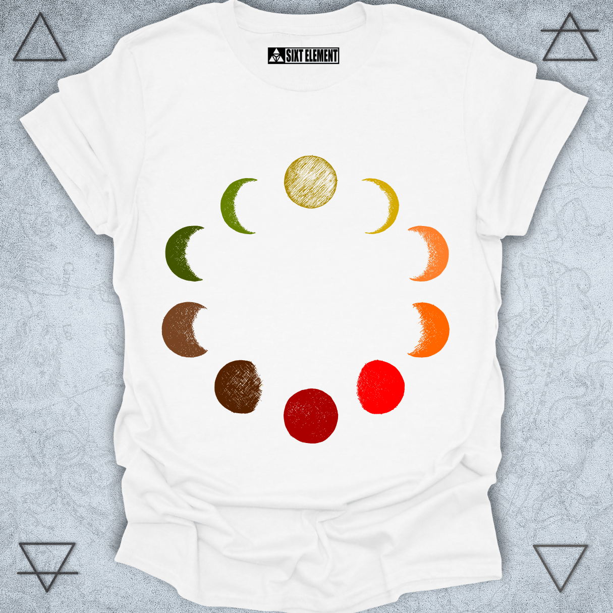 Moon Phases Premium T-Shirt – Cyclical Nature & Energy Flow Design