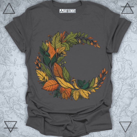 Crescent Fall Premium T-Shirt – Autumn Moon & Nature Design