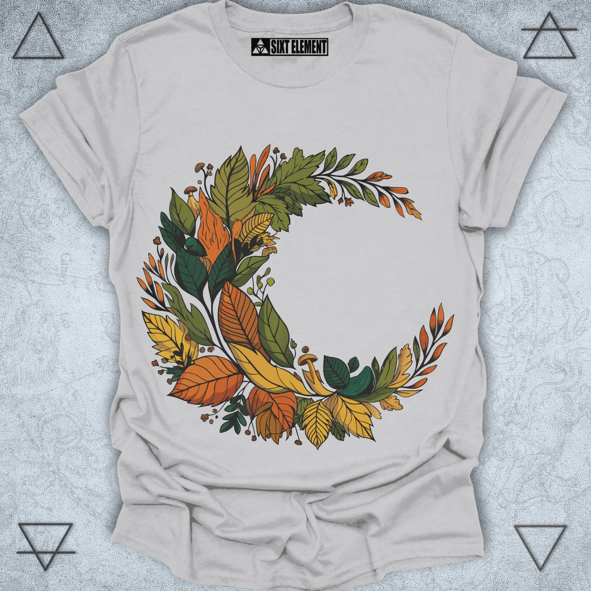 Crescent Fall Premium T-Shirt – Autumn Moon & Nature Design