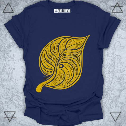 Bodhi Leaf Serenity Premium Quality T-Shirt – Sacred Simplicity & Inner Peace Design